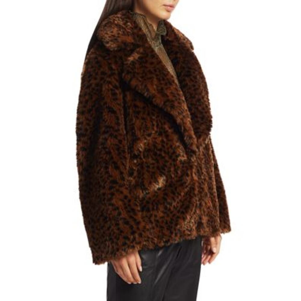 Joie Kisha Leopard Print Faux-Fur Jacket – Size XS - Picture 4 of 11